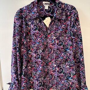 Christopher & Banks Multicolor Swirl Blazer